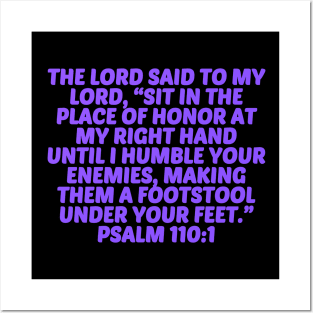 Bible Verse Psalm 110:1 Posters and Art